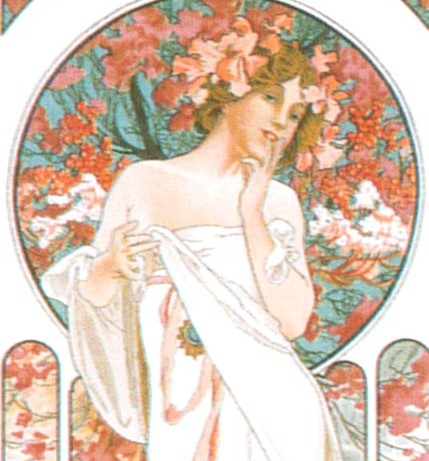 アルフォンス・ミュシャの絵画作品　タイトルは、シルヴァニス・エッセンス1899